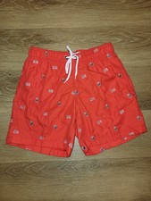 Trunks Surf  Swim Co. Men's Size Small Lined Swim Trunks USA Flag Peace New