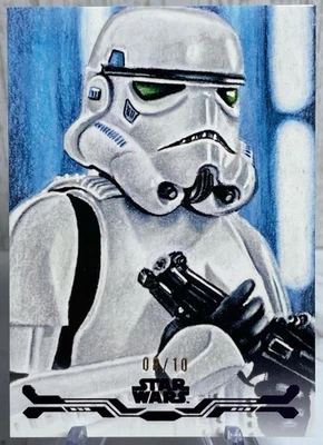 Topps Star Wars Smugglers Stormtrooper #SAS-89 Stellar Art Purple Foil /10 SSP - Image 1 of 2
