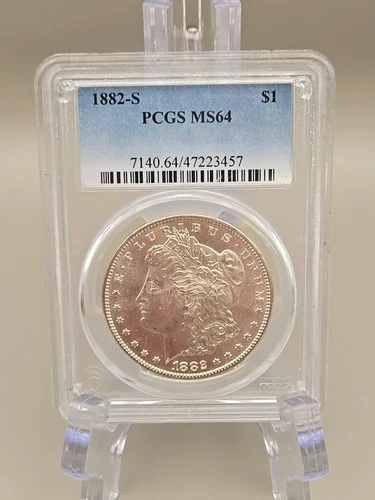 1882-S Morgan Silver Dollar $1 - PCGS MS64