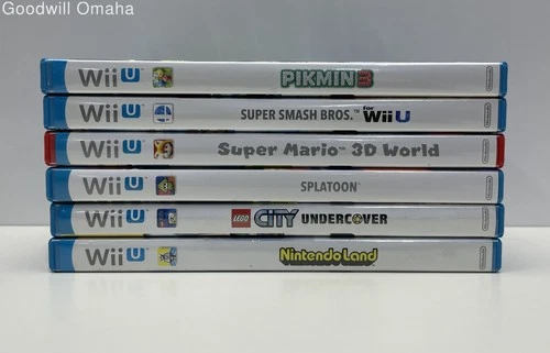 Lot of 6 Boot Tested Assorted Nintendo Wii U Video Games including Pikmin 3