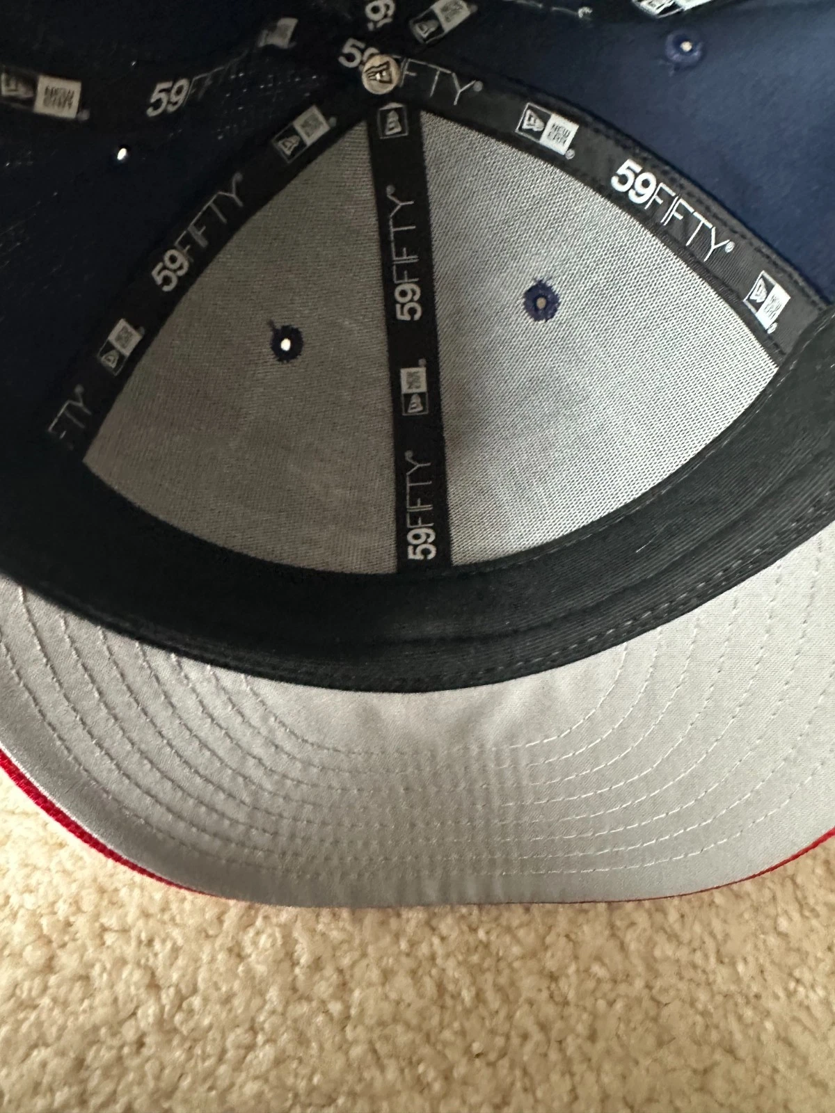 USA Baseball New Era 59FIFTY Hat 7 1/4 Team USA Navy Red Fitted Cap - thumbnail 4