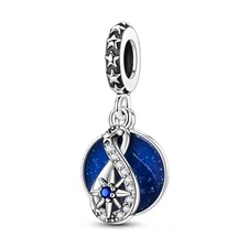MULA 925 Sterling Silver Infinite Star Pendant CZ DIY Charm For Women Bracelet