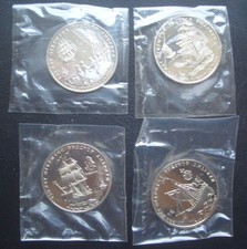 Russland 4 große PP Münzmarken 250 ann. of russian america