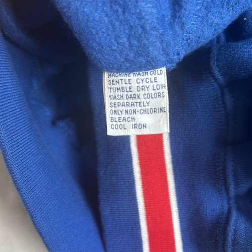 VTG New York Giants Sweatshirt Mens XL Blue Starter Script Spellout Hoodie 90s - Picture 12 of 12