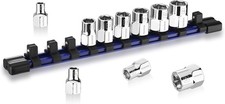 Workpro 10pcs 38 Dr Hex Socket Set Metric Standard Shallow Sockets Worganizer