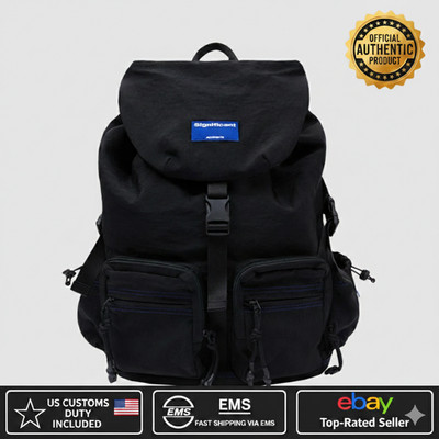 Ader Error Significant Tag Backpack 01 Noir, (100% Authentic)