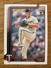 2025 topps series 1 Zerby Matthews RC #283 Minnesota Twins