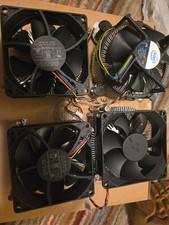 Intel Lot Of 4 Aluminum Cooling Heatsink Fan Cpu