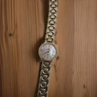 Vintage Timex Quartz Ladies Gold Tone Indigo Watch. About A Size 7