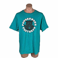 Vintage 90s Powderhorn Panthers teal panther t-shirt XL USA MADE 1994 Colorado