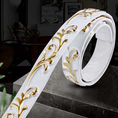 Frame Mold Wall Border Skirting Waist Line 3D Ceiling Edge Self-adhesive - Picture 9 of 20
