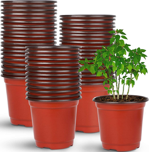 Nursery Pot, 110 Pcs 4" Plastic Plants Pot,Seed Starting Pots, Indoor Outdoor - Picture 10 of 12