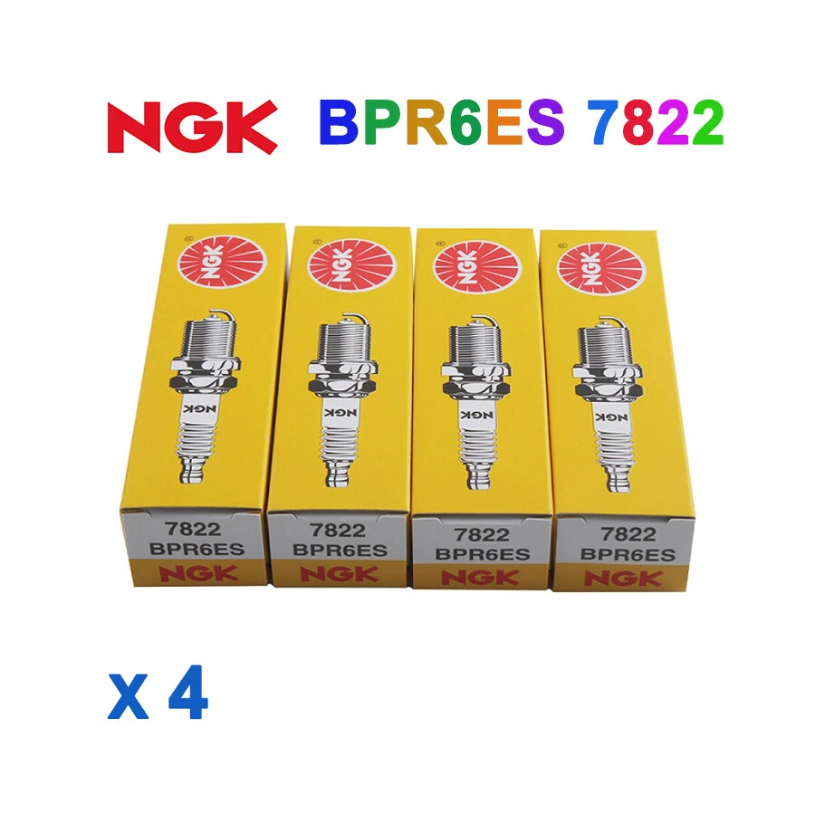 4 x Bujías NGK BPR6ES 7822 para 325i Kalos Daytona Capri Granada Accord Civic Foto 3 de 4