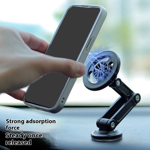 Support Téléphone Rotatif Magnétique pour Voiture Tableau de Bord Pliable Support Téléphone Voiture - Photo 11 sur 12