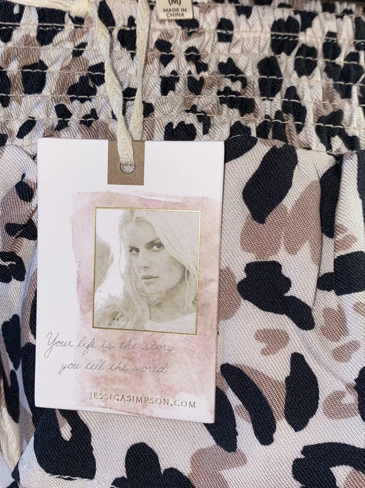 Falda Jessica Simpson para niñas nueva con etiquetas talla 12 estampado de leopardo Foto 3 de 3