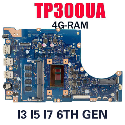 For ASUS TP300U TP300UA TP300UAB Q302UA Motherboard I3 I5 I7-6TH GEN CPU  4G-RAM