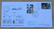 SIEGE OF MALTA 1992 COVER SIGNED PO H R SOLOMON HMS NELSON OPERATION HALBERD 