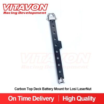 VITAVON LaserNut LosiCNC Alu7075 Carbon Top Deck Battery Mount Los231064
