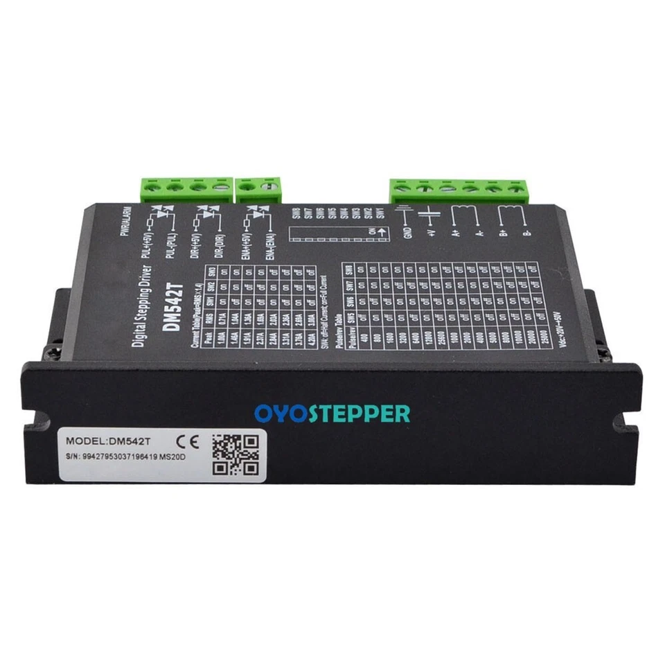 Digital Stepper Driver 1.0-4.2A 20-50VDC for Nema 17, 23, 24 Step Motor DM542T - Image 3 of 4