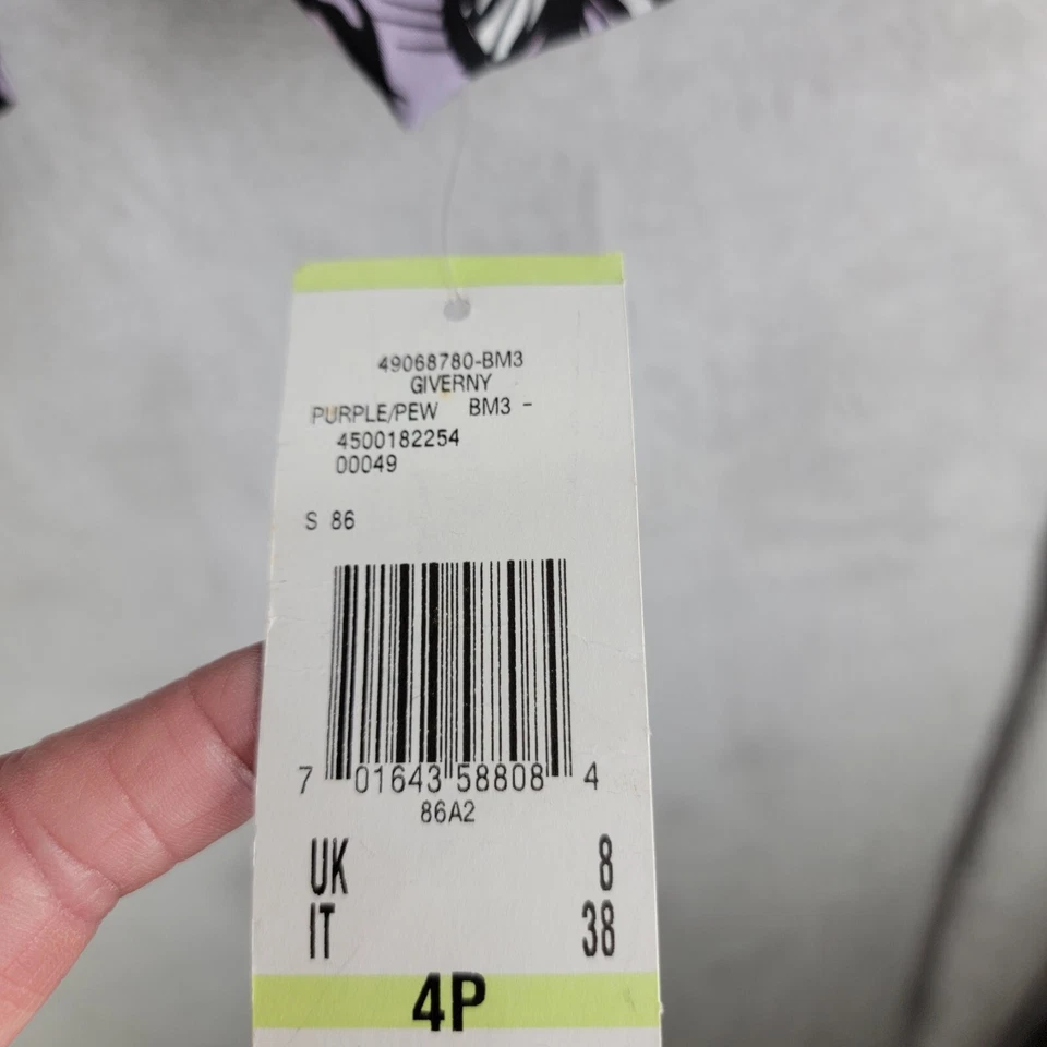 Kasper Womens Purple Pewter Open Front Blazer Jacket Long Sleeve Size 4P NWT - Image 4 of 4