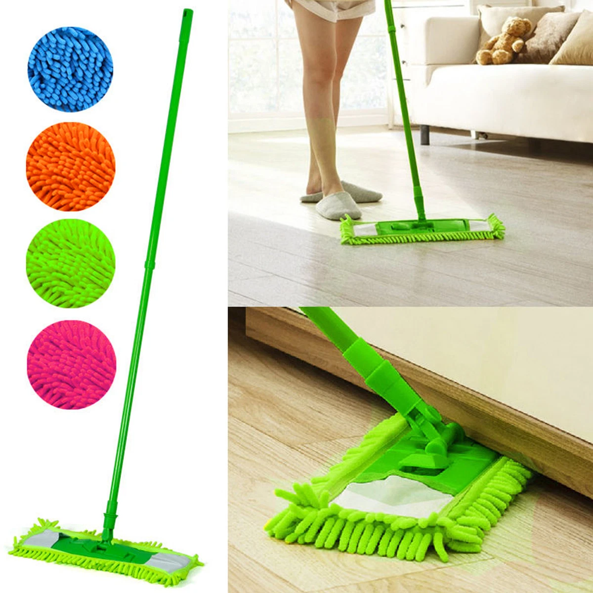 360 EXTENDABLE MICROFIBRE MOP CLEANER SWEEPER WOODEN LAMINATE TILE