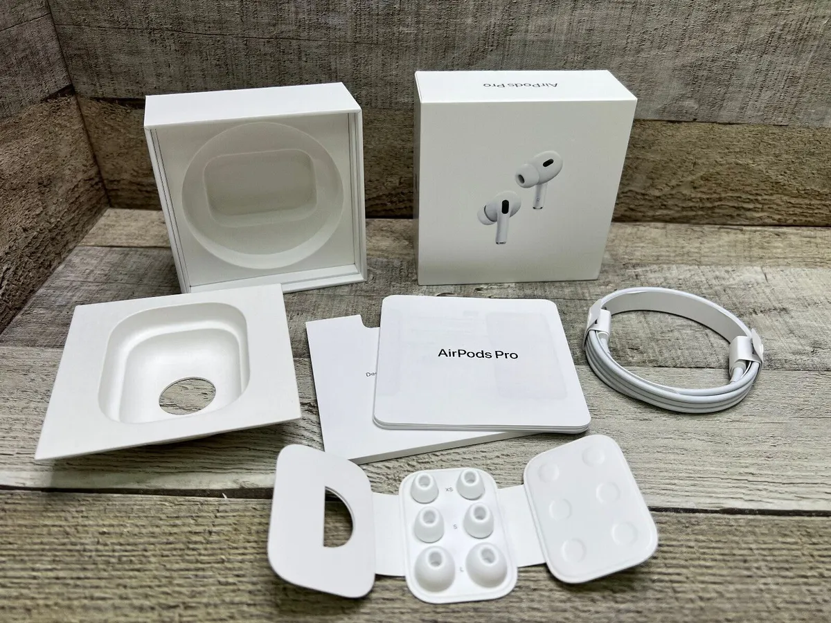 Apple AirPods Pro 2nd Generation MQD83AM/A ONLY BOX AND ACCESSORIES