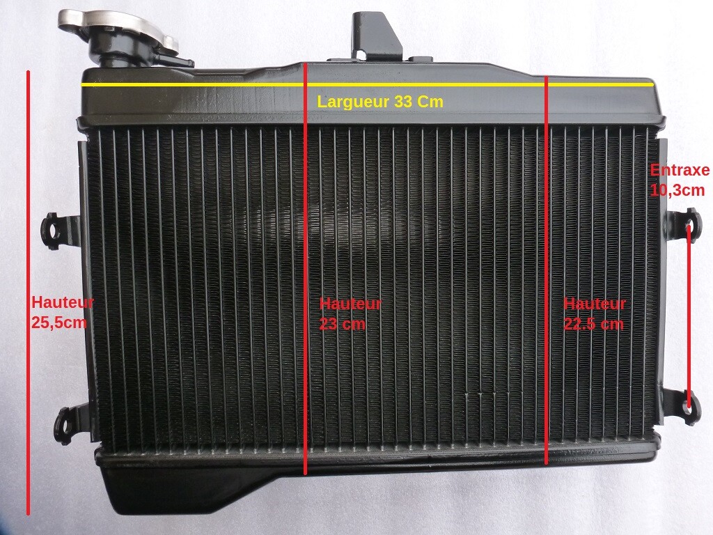 Radiateur eau MT 07 pour remplacer une piece fuyante ou endommagee sur les modeles 2018 a 2020