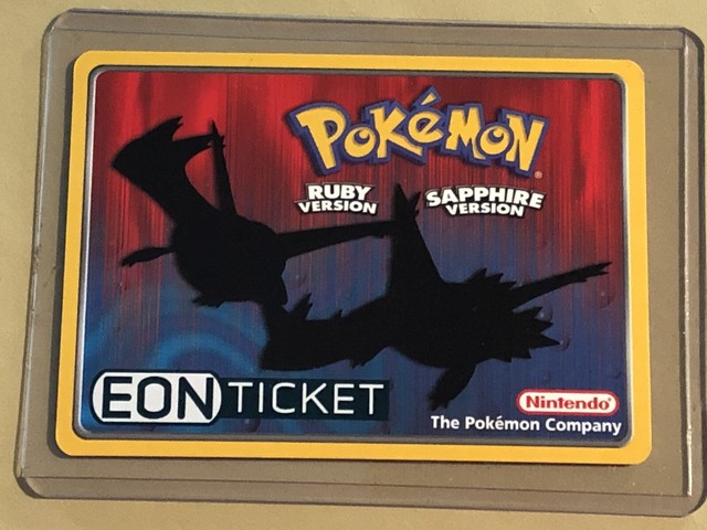 Pokemon EON Ticket SS Tidal E Reader Card Ruby Sapphire GBA EBay