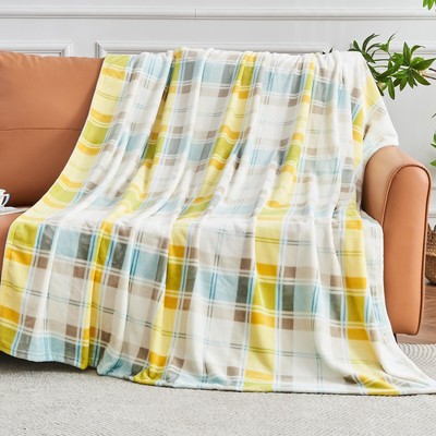 Cozy Flannel Blanket Printed -Throw Size Bed Blanket for Home Decoration - Ul...