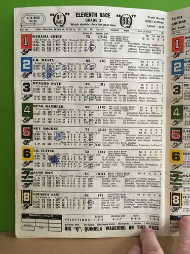 1977 Yuma Arizona Greyhound Racing Program from Inaugural Night! NICE + Tickets - Picture 7 of 10
