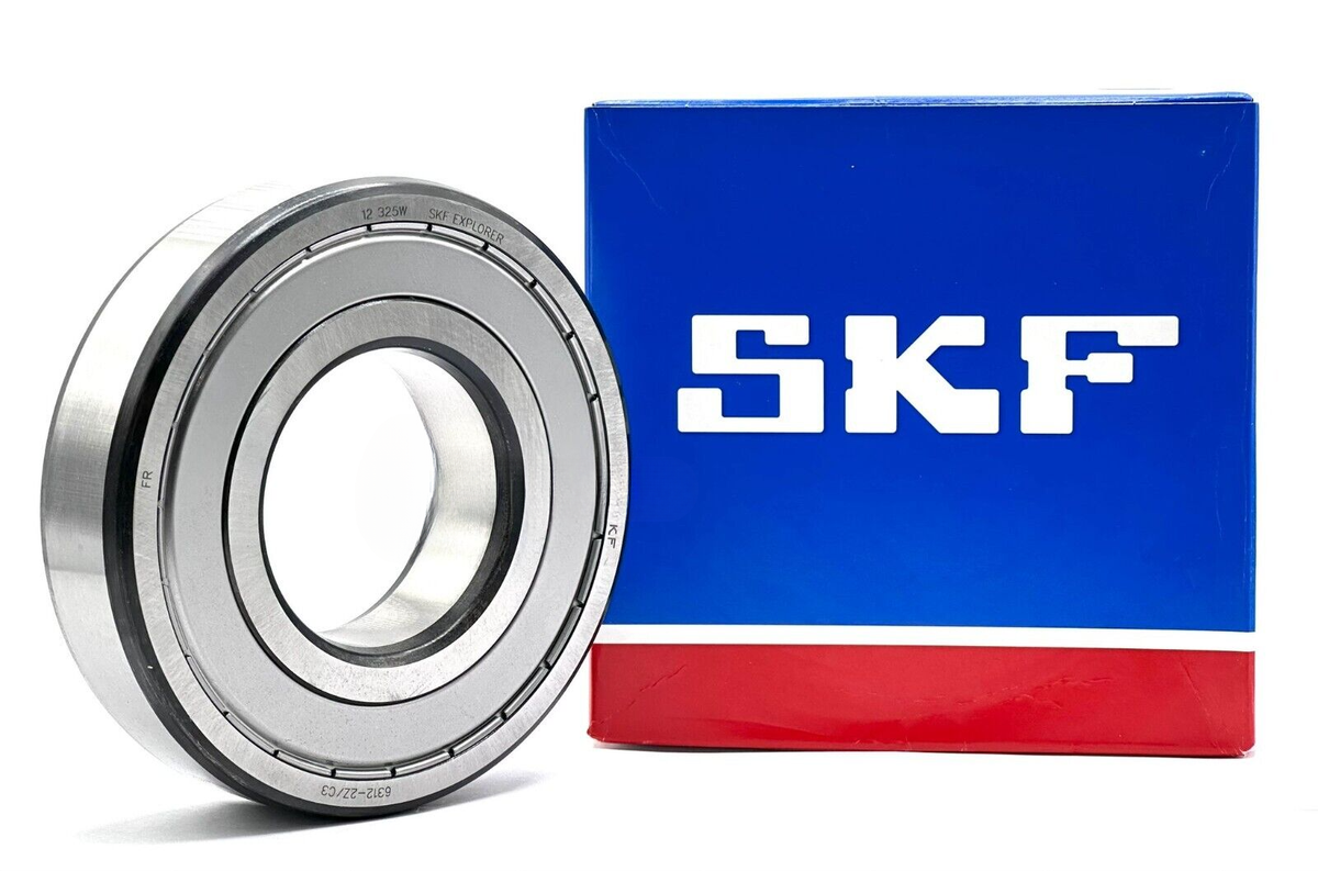 SKF 6312 ZZ C3 DEEP GROOVE BALL BEARING, METAL SHIELDED 60x130x31