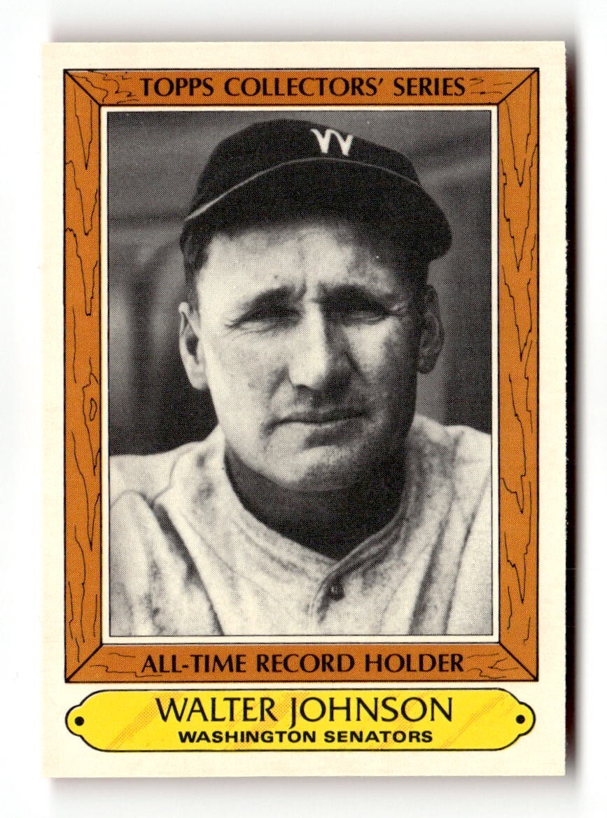 1985 Topps Woolworth's All-Time Record Holders - #21 Walter Johnson