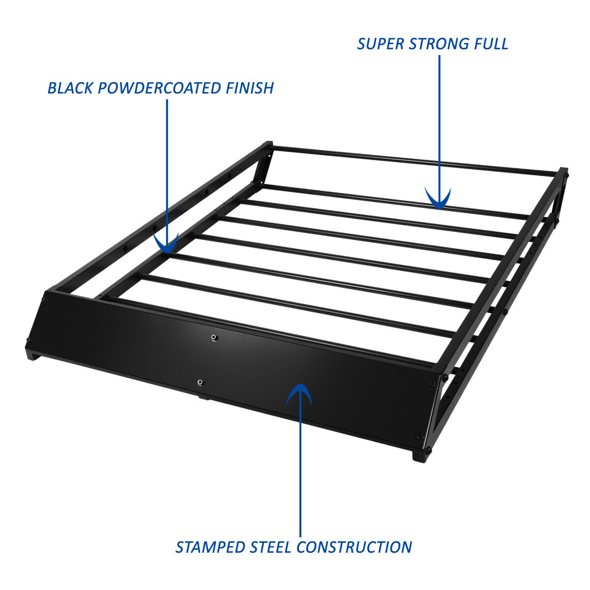 43" L X 36" W X 5" H OD Top Roof Rack Cargo Box Luggage Carrier w/Wind