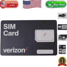 Lightweight 4G LTE Verizon SIM Card in All Sizes - Nano, Micro, Standard
