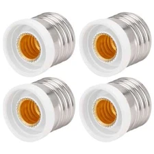 1-20x Light Bulb Socket Adapter Medium Base E26 to Candelabra E12 Screw Reducer