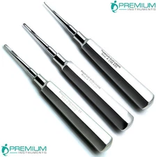 3 Pcs Dental Extraction Elevators Straight Tip 2mm 3mm 4mm Tools