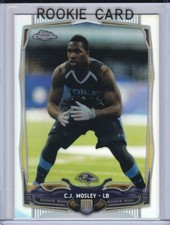 C.J. MOSLEY ROOKIE CARD 2014 Topps Chrome REFRACTOR RC Football CJ Ravens!