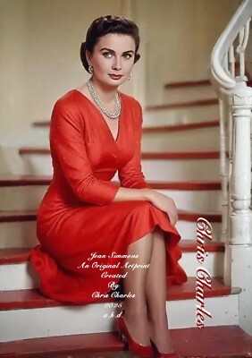 JEAN SIMMONS von Chris Charles Ein Original KUNSTDRUCK A3 UHD Portrait
