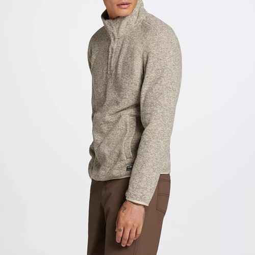 Alpine Design Men's Retreat Quarter Snap Fleece | Tan Heather | Small - Picture 5 of 10