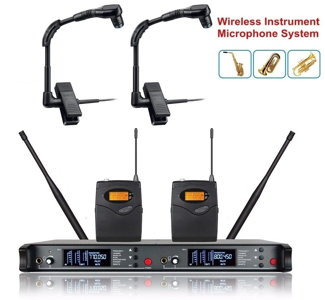 Wireless Saxophone Microphone System for Sennheiser Instrument