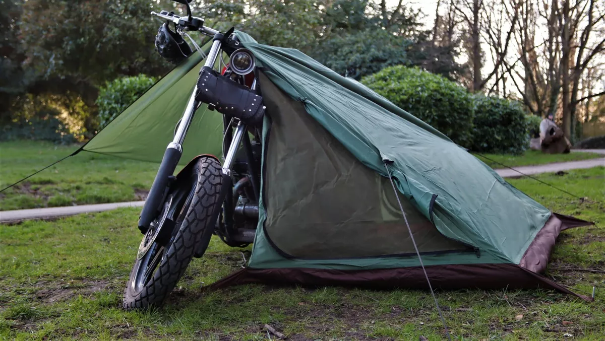 SVAROG England one wall oldschool chopper biker motorcycle tent Gypsy Soul
