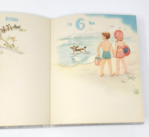 Vintage 1943 Baby Book Diary Color Nursery Art Blank Arondia 40s - Picture 9 of 9