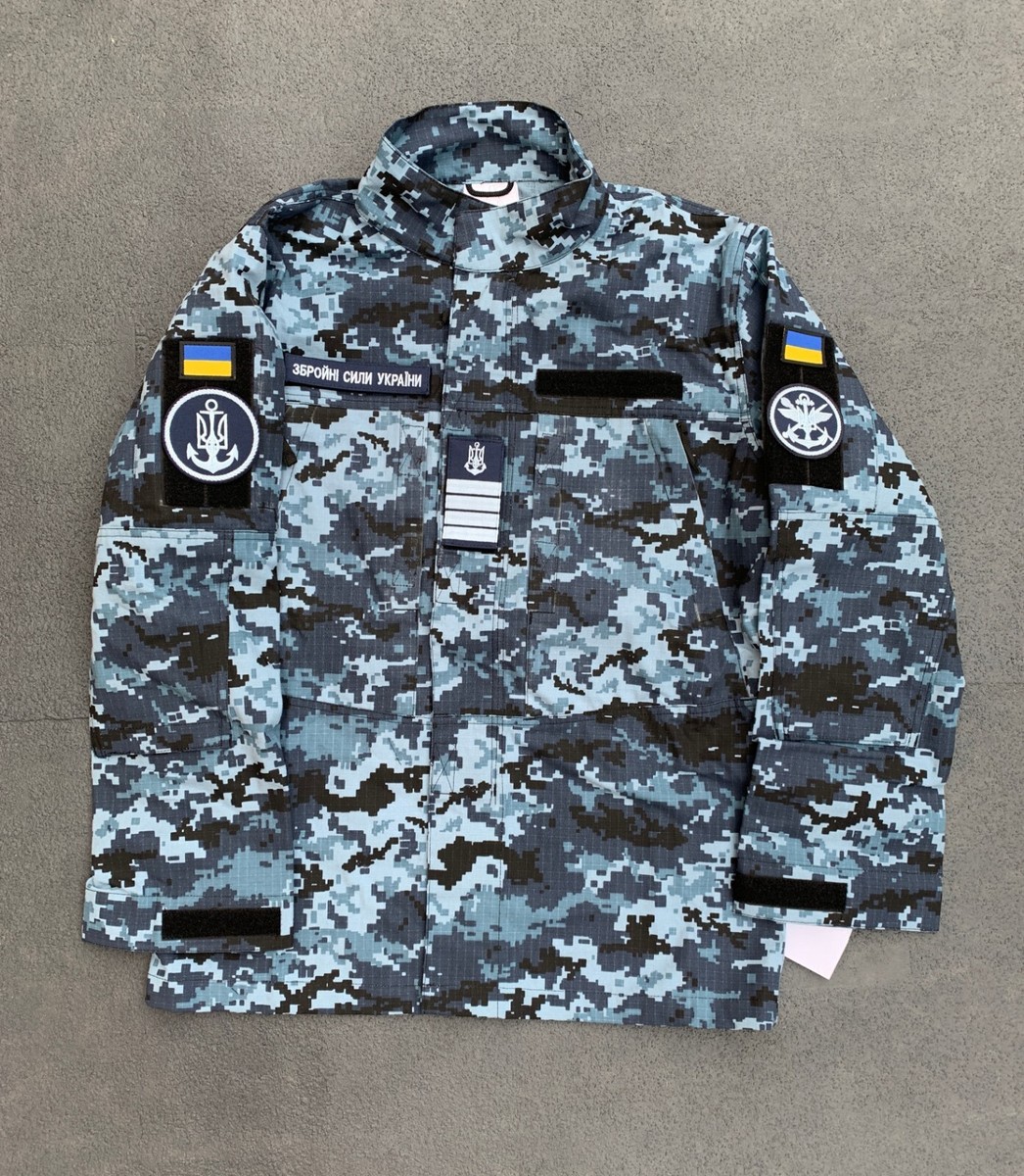 ウクライナ軍放出品　国旗パッチ付きPIXL CAMO 迷彩ジャケット　MM-18 Military Camouflage Pea Coat of the Ukrainian Army Pixel Mm