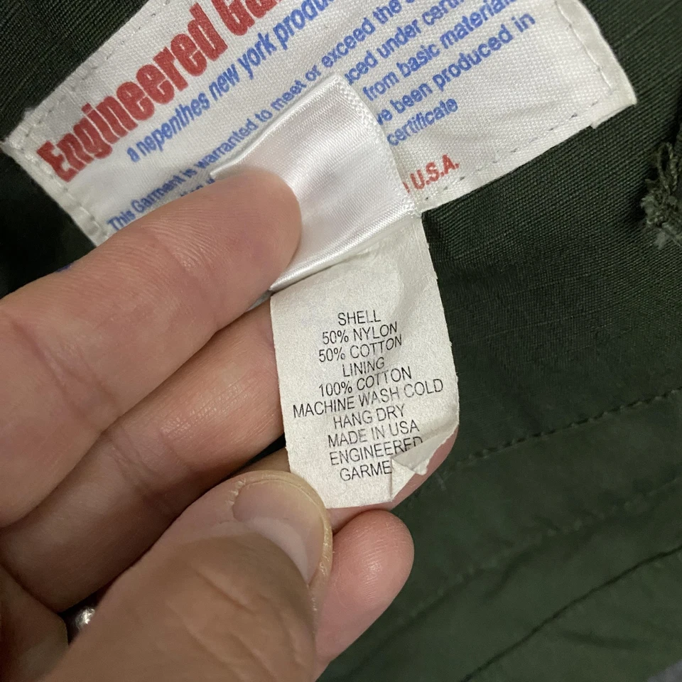 Chaqueta Engineered Garments Para Hombre Mediana Verde Capucha Field Parka Hecha en EE. UU. Foto 4 de 4