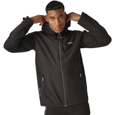Regatta Mens Britedale Waterproof Rain Jacket - Black - S