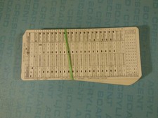 Computer punch cards, c1966, University of Chicago Comp Ctr, ISC, column binary
