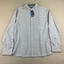 Nautica Shirt Mens XL Blue Oxford Cotton Long Sleeves Button Up NWT