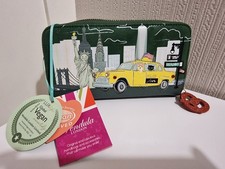 Vendula London New York Taxi Cab Cats & Corgis Large Ziparound Wallet BRAND NEW