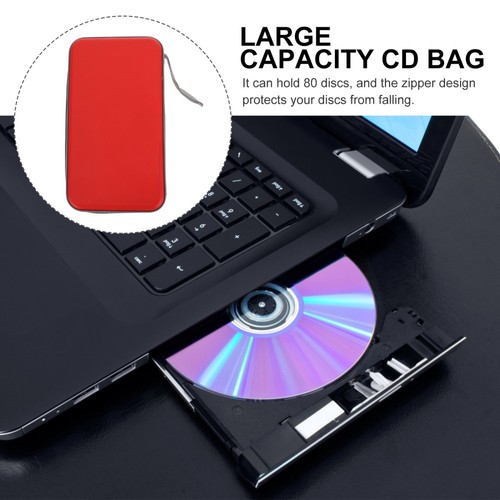 CD Storage Bag Carrying Case Pocket Large Capacity Cd/dvd Holders - Afbeelding 11 van 12