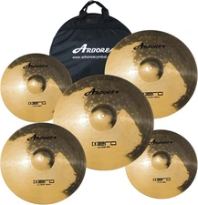 Cymbal Pack Alloy Cymbals Drum Cymbal Set 14"/16"/18"/20" plus Free Cymbal Bag 5